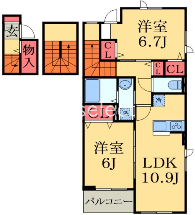 市原市郡本のアパートの間取り