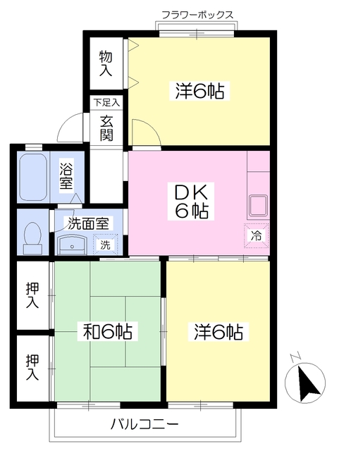 セジュール貴富禰IIの間取り