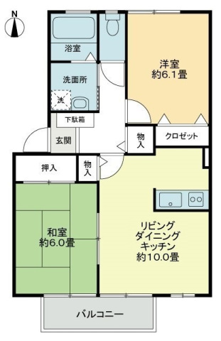 フォブール紅陽Ａの間取り