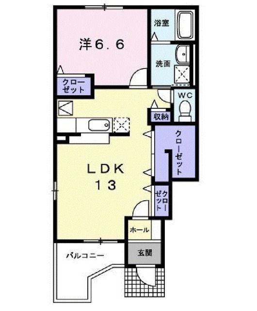 田村市船引町船引のアパートの間取り