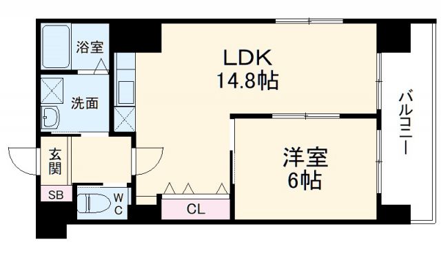 京都市右京区西京極東大丸町のマンションの間取り