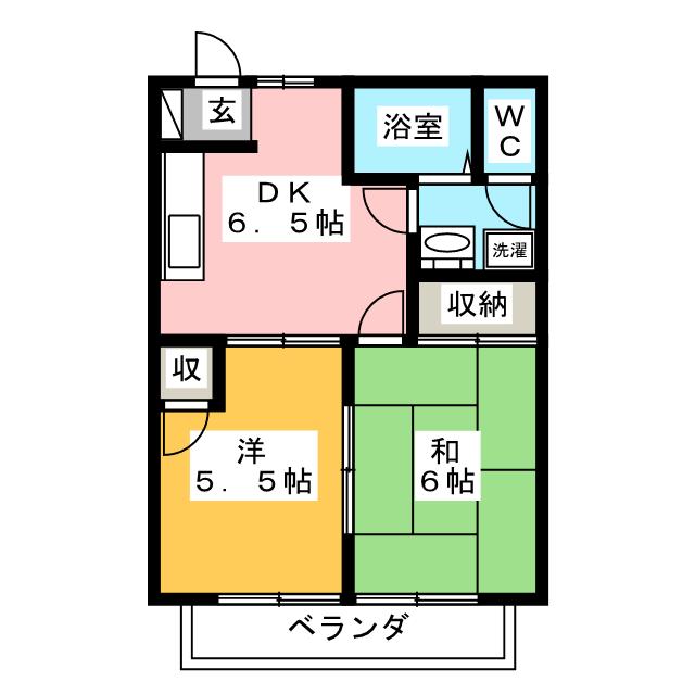 サニーシャトーＢの間取り