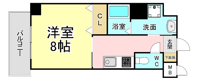 北九州市小倉南区下曽根のマンションの間取り