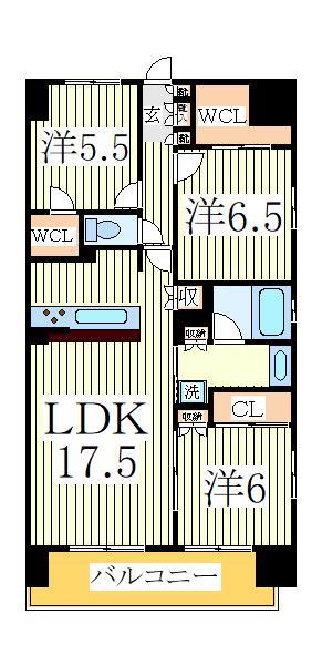 柏市柏のマンションの間取り