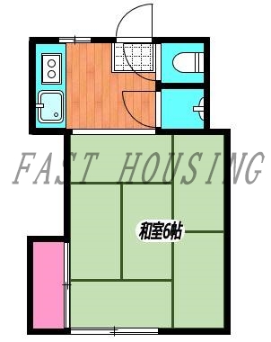 渋谷区西原のアパートの間取り