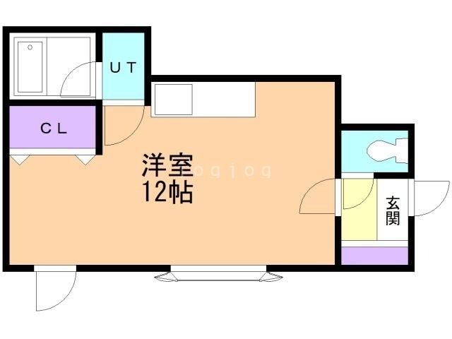 函館市赤川町のアパートの間取り