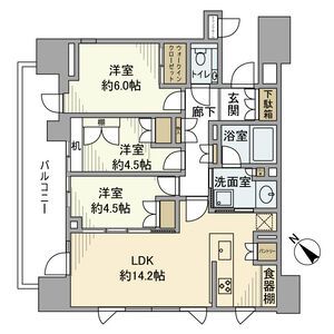 クレヴィア茗荷谷文京の丘の間取り