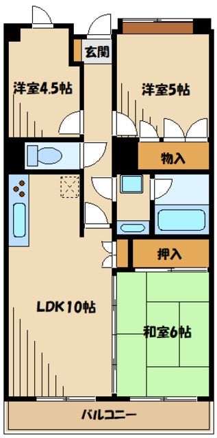 町田市南町田のマンションの間取り