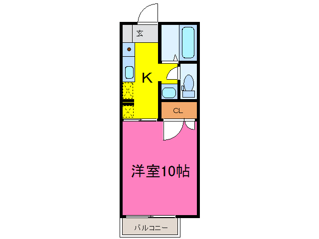 塩谷郡高根沢町光陽台のアパートの間取り