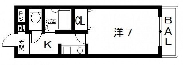 八尾市西山本町のマンションの間取り