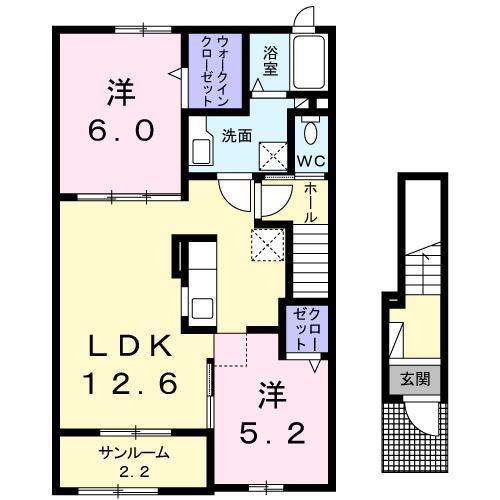 ［大東建託］ＯＨＡＮＡ　IIの間取り