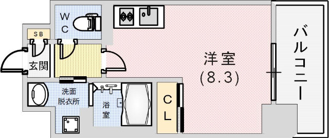 アスヴェル兵庫駅前の間取り