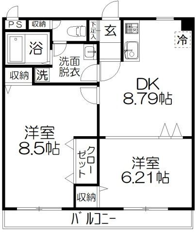 さいたま市北区別所町のマンションの間取り