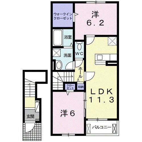 ソレイユルナの間取り