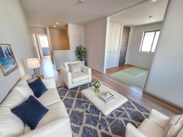 居室・リビング　CG家具の為、実際に家具の設置はありません。