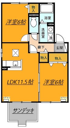 グリーンゲーブルズCの間取り