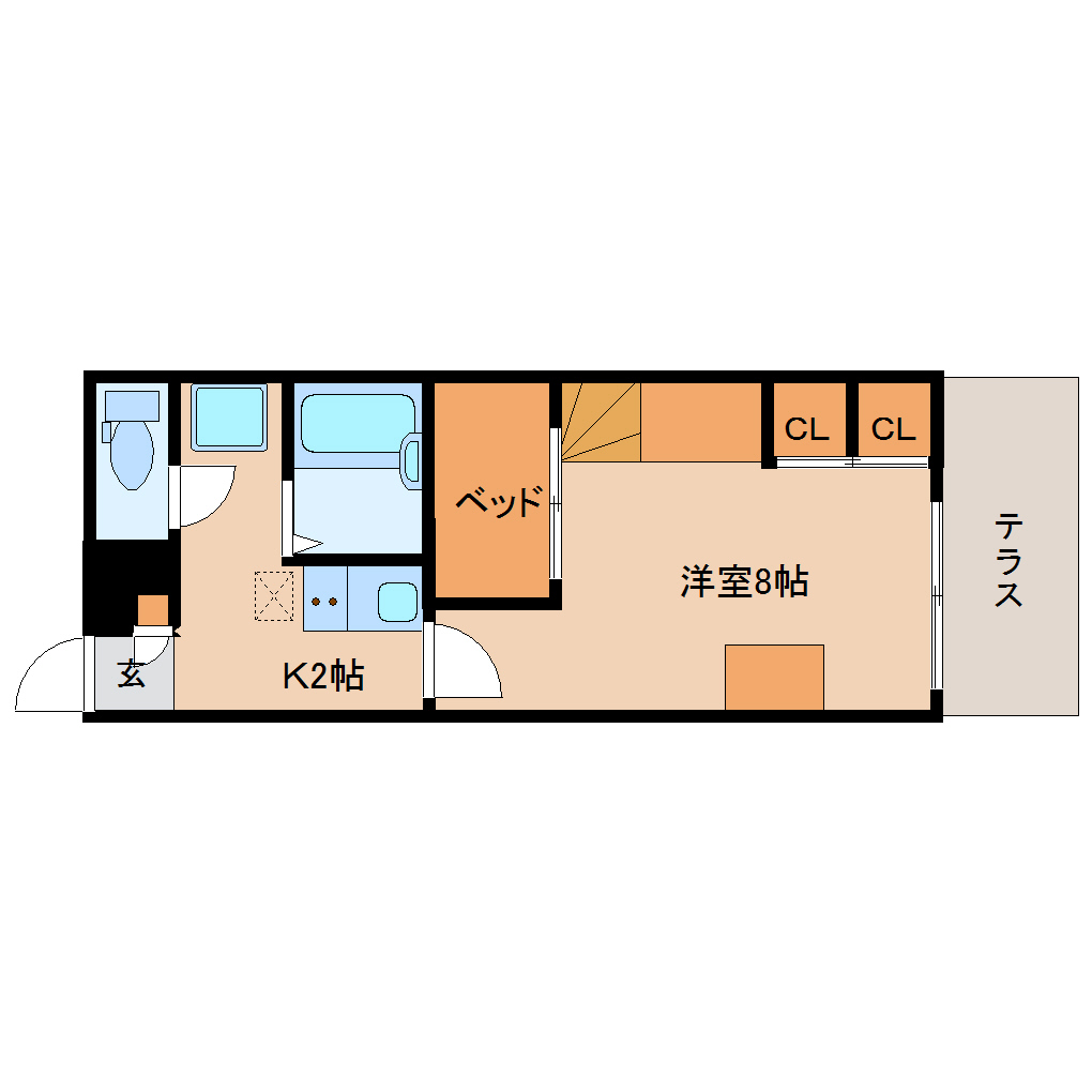 レオパレスプラヌス木津の間取り