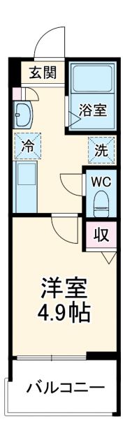 千葉市花見川区花園町のアパートの間取り