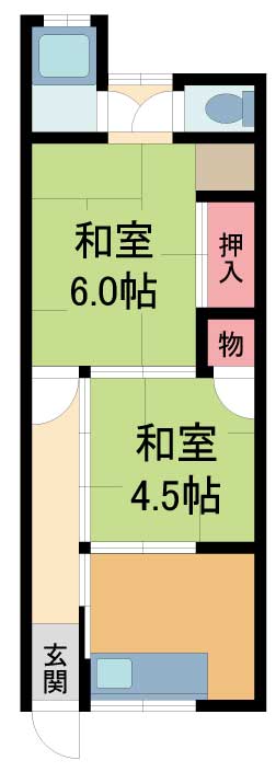 溝口荘の間取り