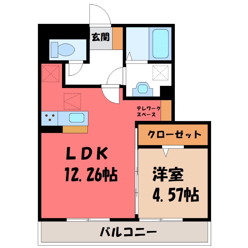 上尾市柏座のアパートの間取り