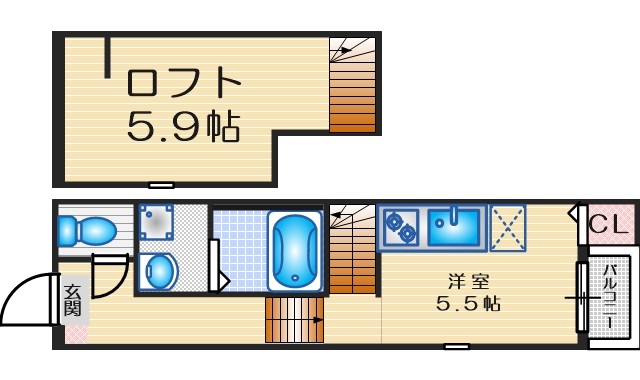 グランツ六番町の間取り