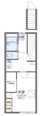 西多摩郡瑞穂町大字高根のアパートの間取り