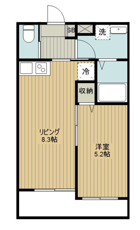 所沢市上新井のアパートの間取り