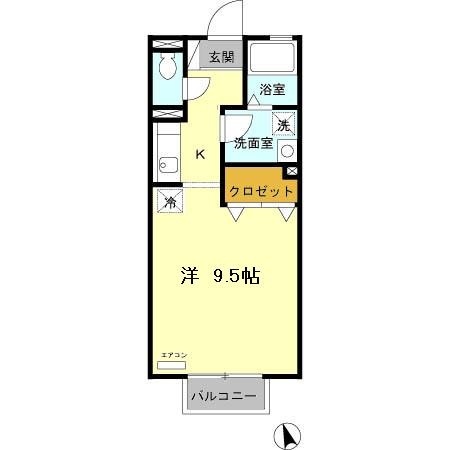 【知多郡東浦町大字石浜のアパートの間取り】