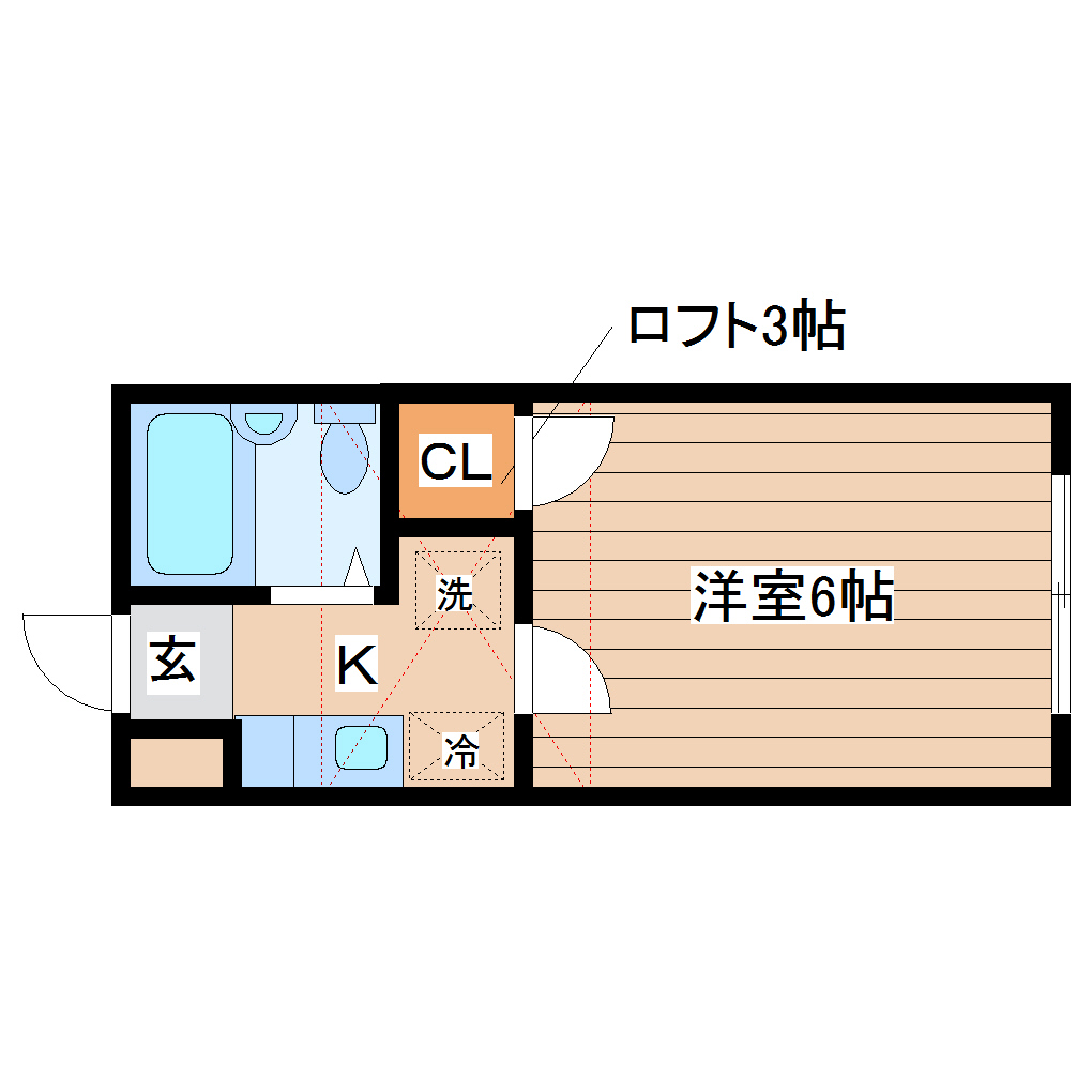 ロフティ富沢Iの間取り