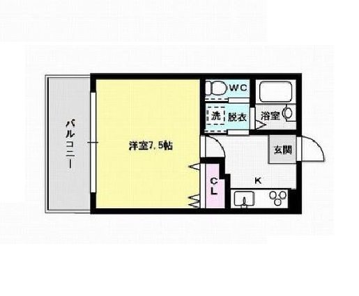 福岡市城南区七隈のアパートの間取り