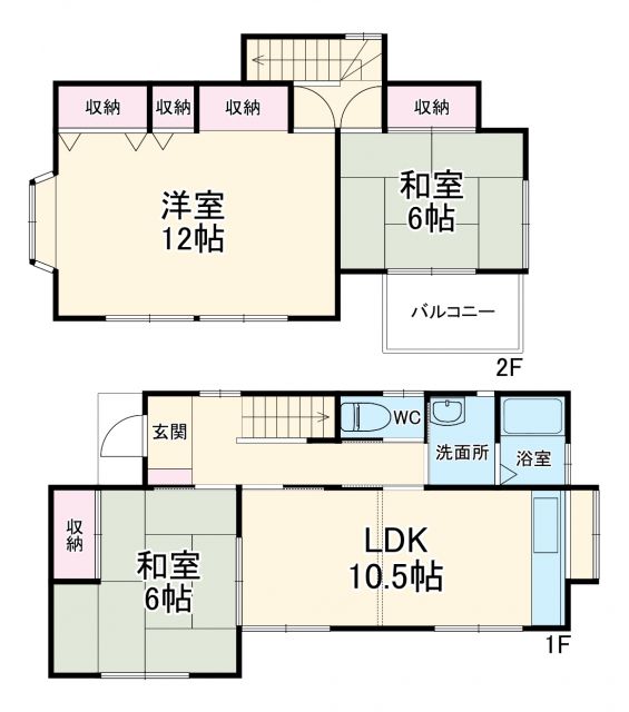 長竹貸家の間取り