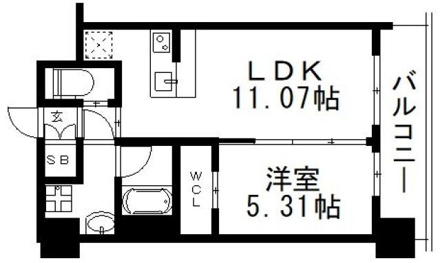 東大阪市下小阪のマンションの間取り