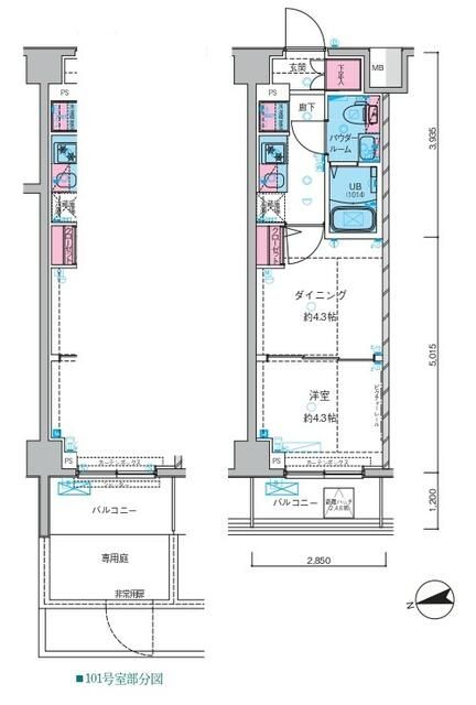 ガリシア中野新井薬師の間取り