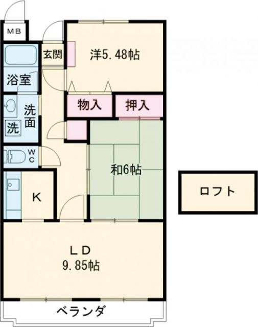 阪南市和泉鳥取のマンションの間取り