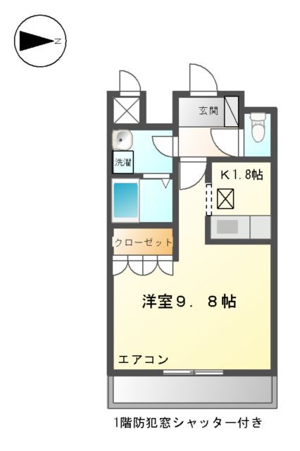 日進市梅森町のアパートの間取り