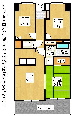 北九州市八幡西区下上津役のマンションの間取り