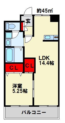 北九州市八幡西区青山のマンションの間取り