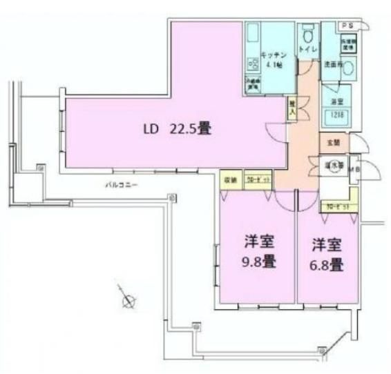 中央区新川のマンションの間取り