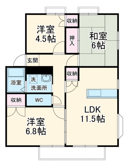 コスモヒルズ　３の間取り