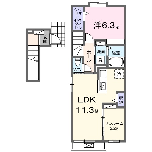 パルティール　ｄｅｕｘの間取り