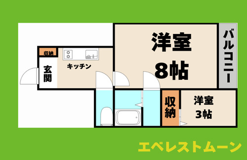 名古屋市中川区元中野町のアパートの間取り