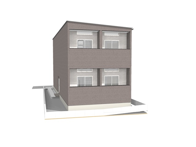 【山形市東原町のアパートの建物外観】