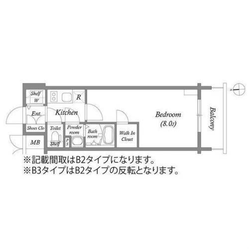 名古屋市中区大須のマンションの間取り