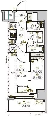 メインステージ南砂町の間取り