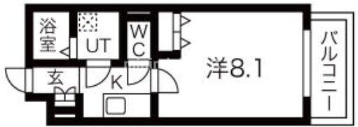 Mv.fm大阪放出IIの間取り