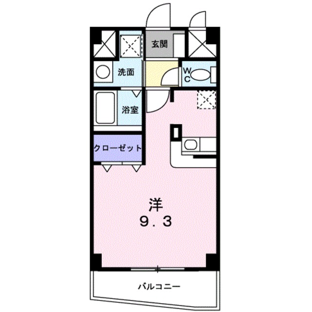 箕面市坊島のマンションの間取り