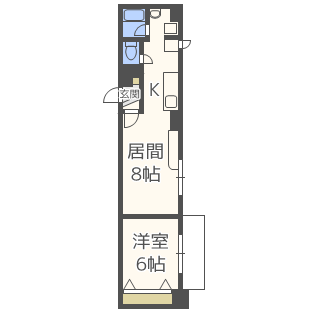札幌市中央区南一条東のマンションの間取り