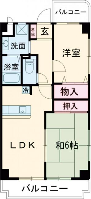 サンライズ三国ヶ丘の間取り