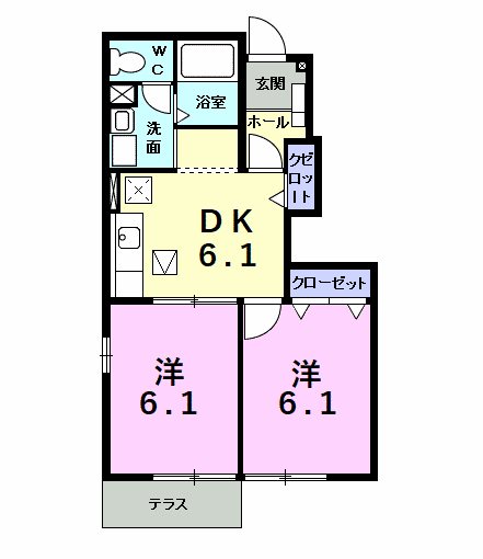 カーサエスタ参番館の間取り