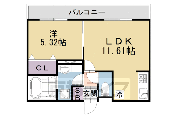 大津市膳所のアパートの間取り